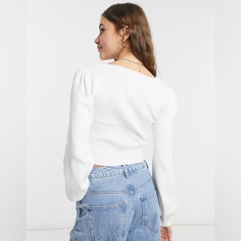 Cotton On White Square Neck Sweater! - Picture 2 of 5